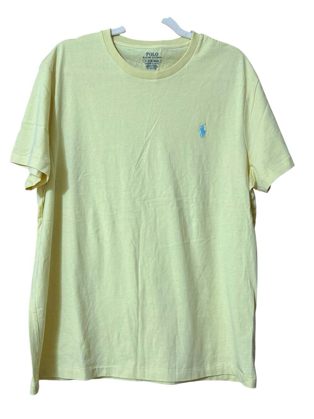 Polo Ralph Lauren Custom Slim Fit T-Shirt Yellow Size XL
